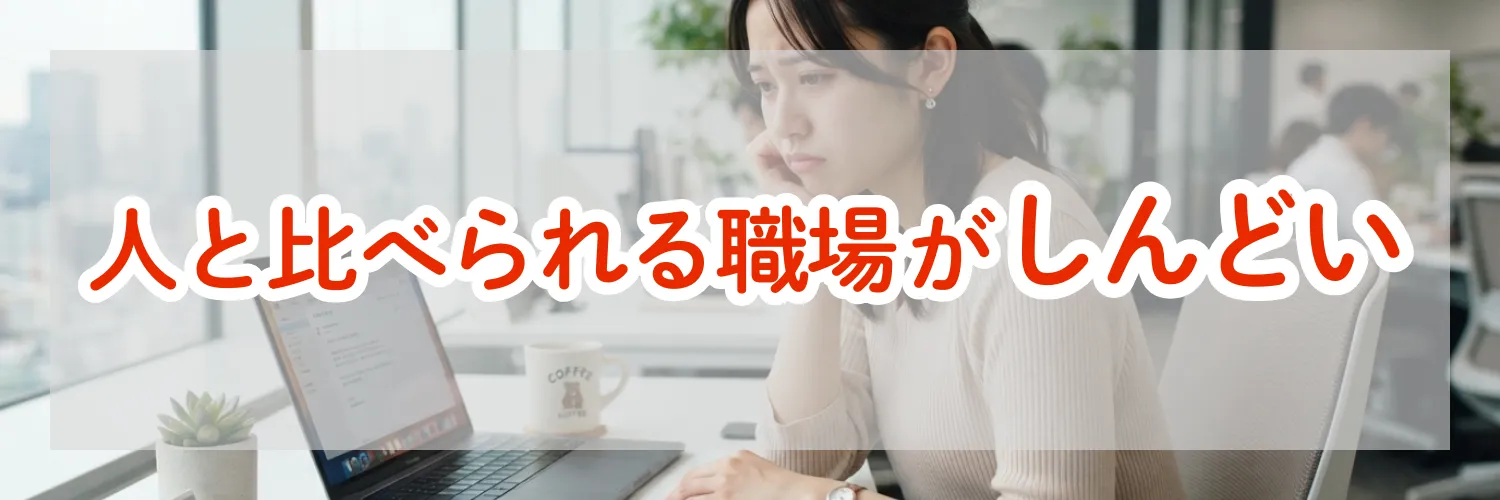 人と比べられる職場がしんどい。明日からできる対処法と転職の見極め方